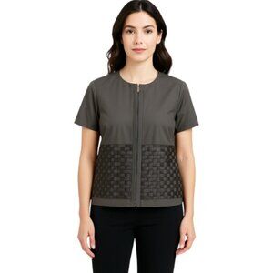 Piazza Sempione Sz 8  Grosgrain Ribbon Hardware Closure Jacket Made …